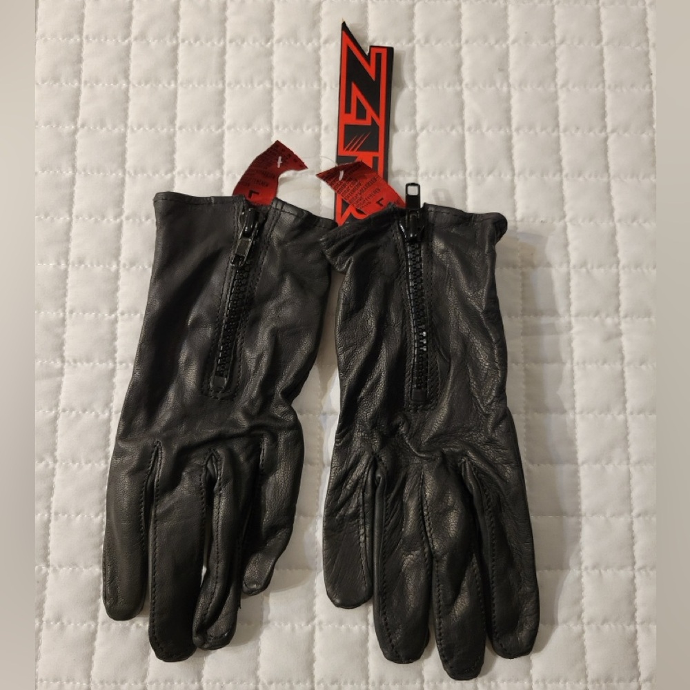 Y2K Z1R Black Leather Gloves Women’s Driving Motorcycle Hunting‎ Winter Outdoors